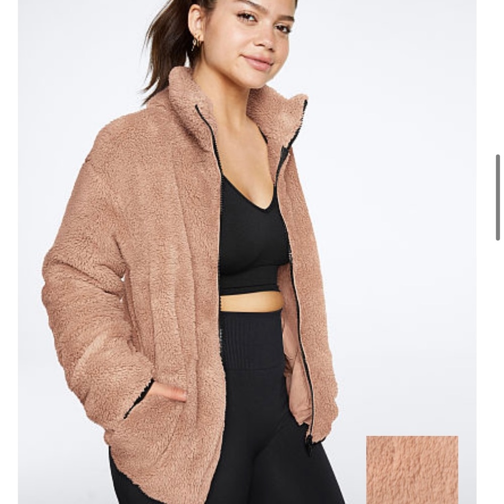 New Teddy Full Zip Tan Size Large